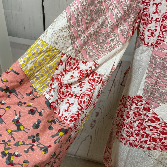 Floreat Anthropologie Kimono Robe Jacket M/L Patchwork Asian Inspired NO BELT - Picture 14 of 16